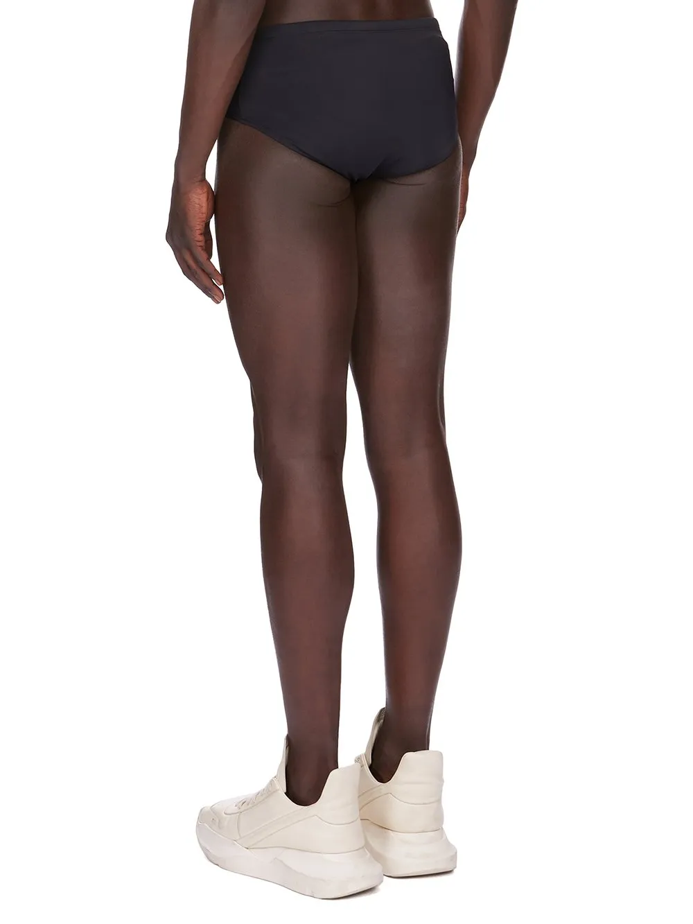 Champion X Rick Owens Swim Brief In Black Swim Jersey