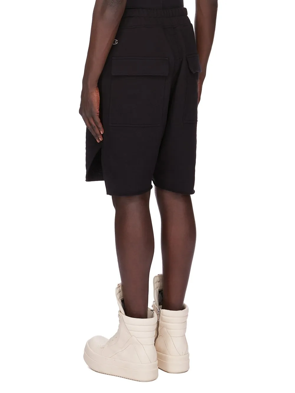 Champion X Rick Owens Beveled Pods In Black Compact Felpa Jersey
