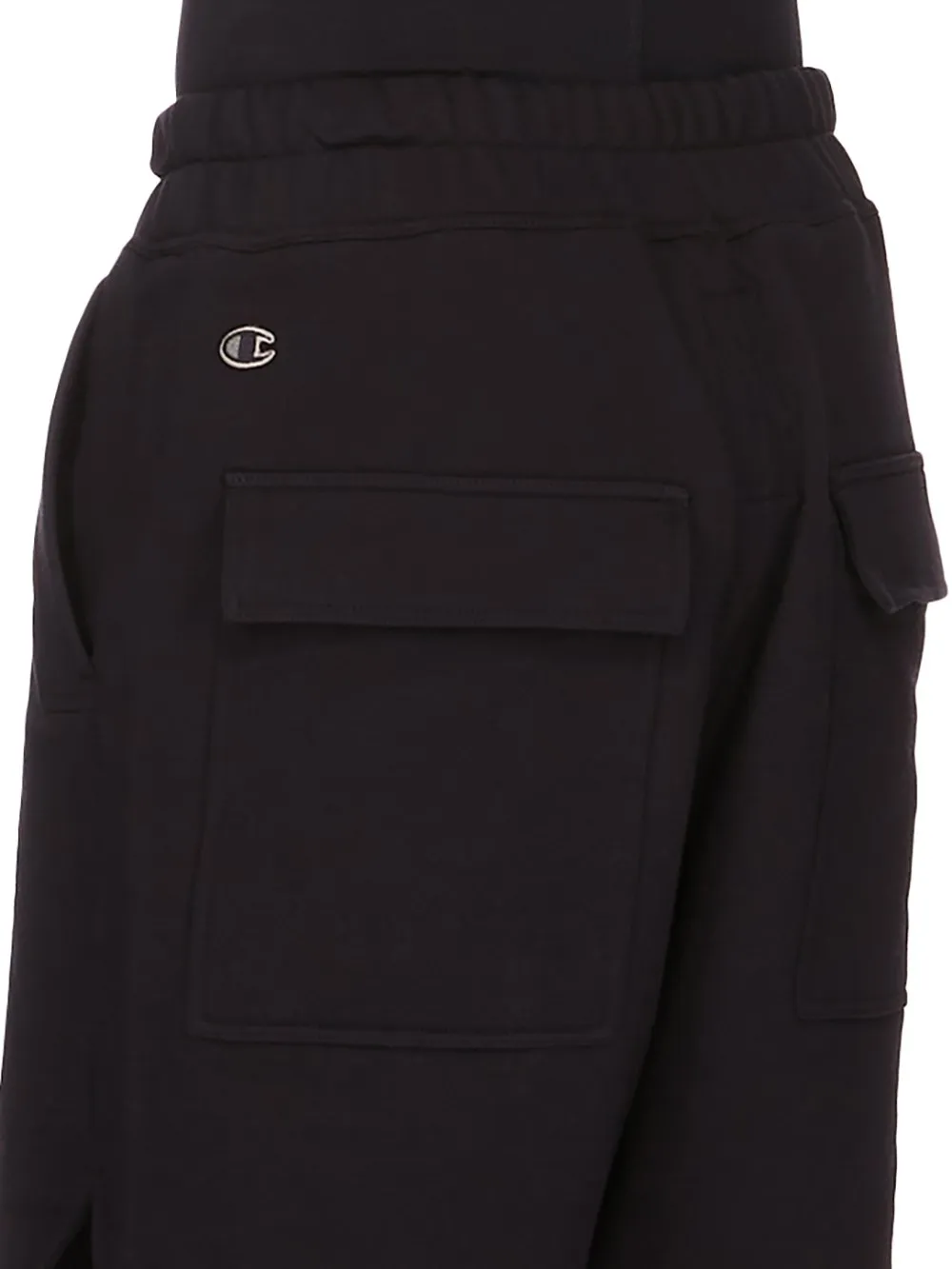 Champion X Rick Owens Beveled Pods In Black Compact Felpa Jersey