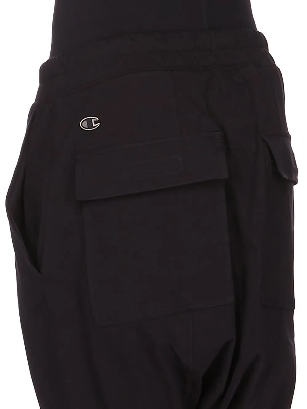 Champion X Rick Owens Prisoner Drawstring In Black Cotton Jersey