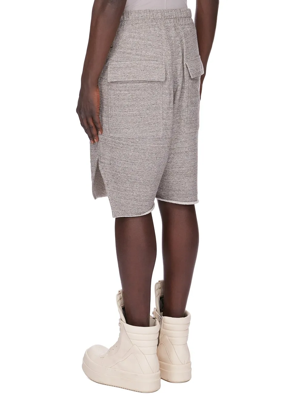 Champion X Rick Owens Beveled Pods In Grey Melange Melange Felpa Jersey