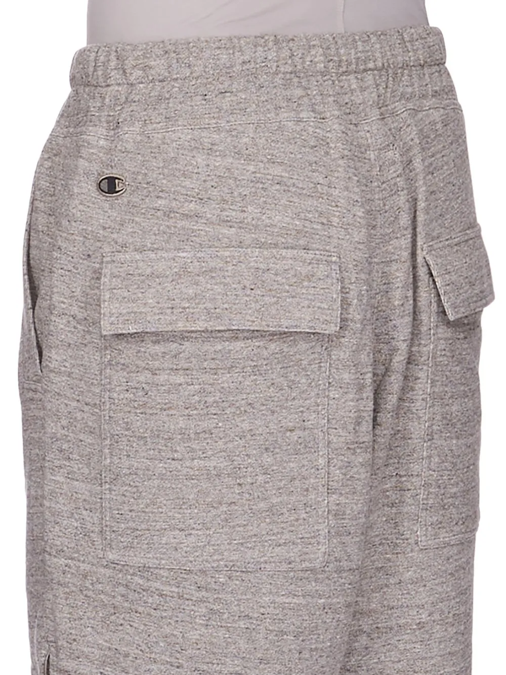 Champion X Rick Owens Beveled Pods In Grey Melange Melange Felpa Jersey