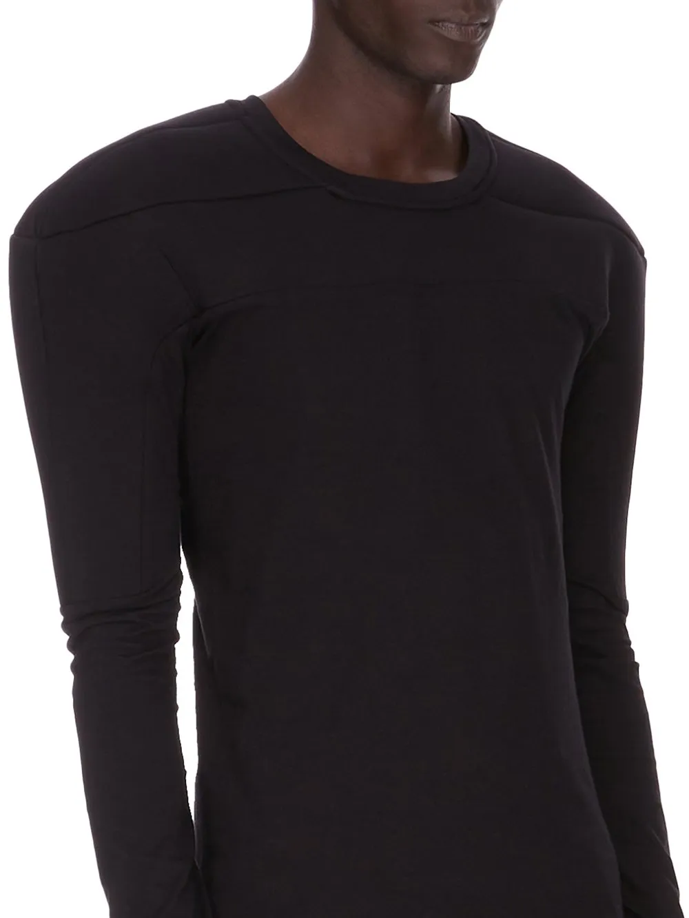 Champion X Rick Owens Girdered Harness In Black Cotton Jersey