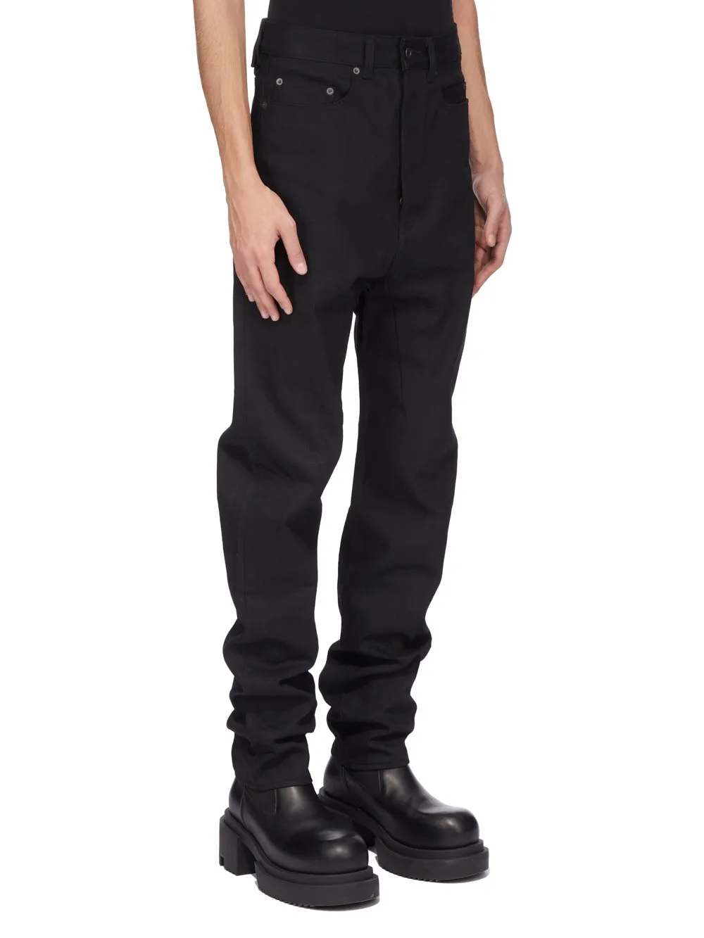 Drkshdw Concordians Collapse Long In 16Oz Black Denim