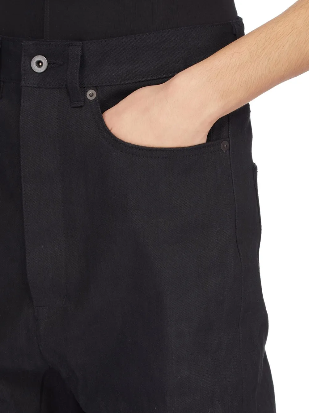 Drkshdw Concordians Collapse Long In 16Oz Black Denim