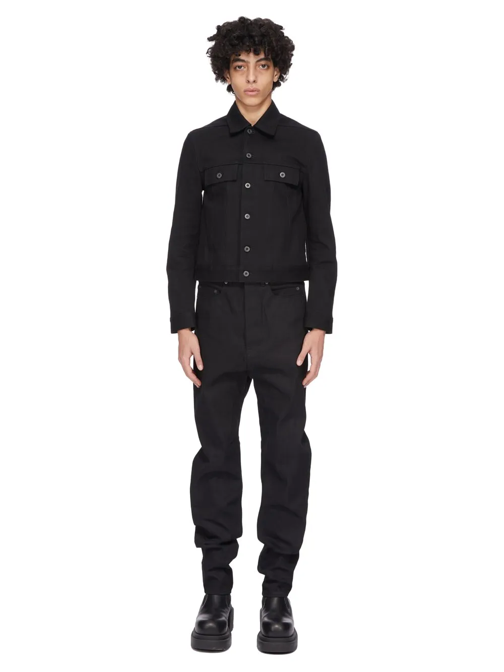 Drkshdw Concordians Collapse Long In 16Oz Black Denim