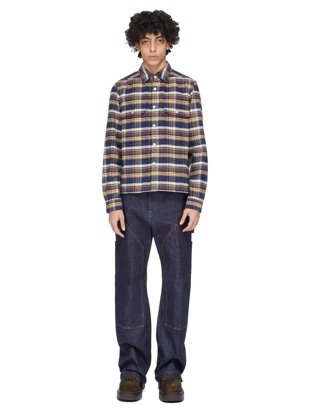 Drkshdw Concordians Strobe Double Knee In 16,5Oz Indigo Denim