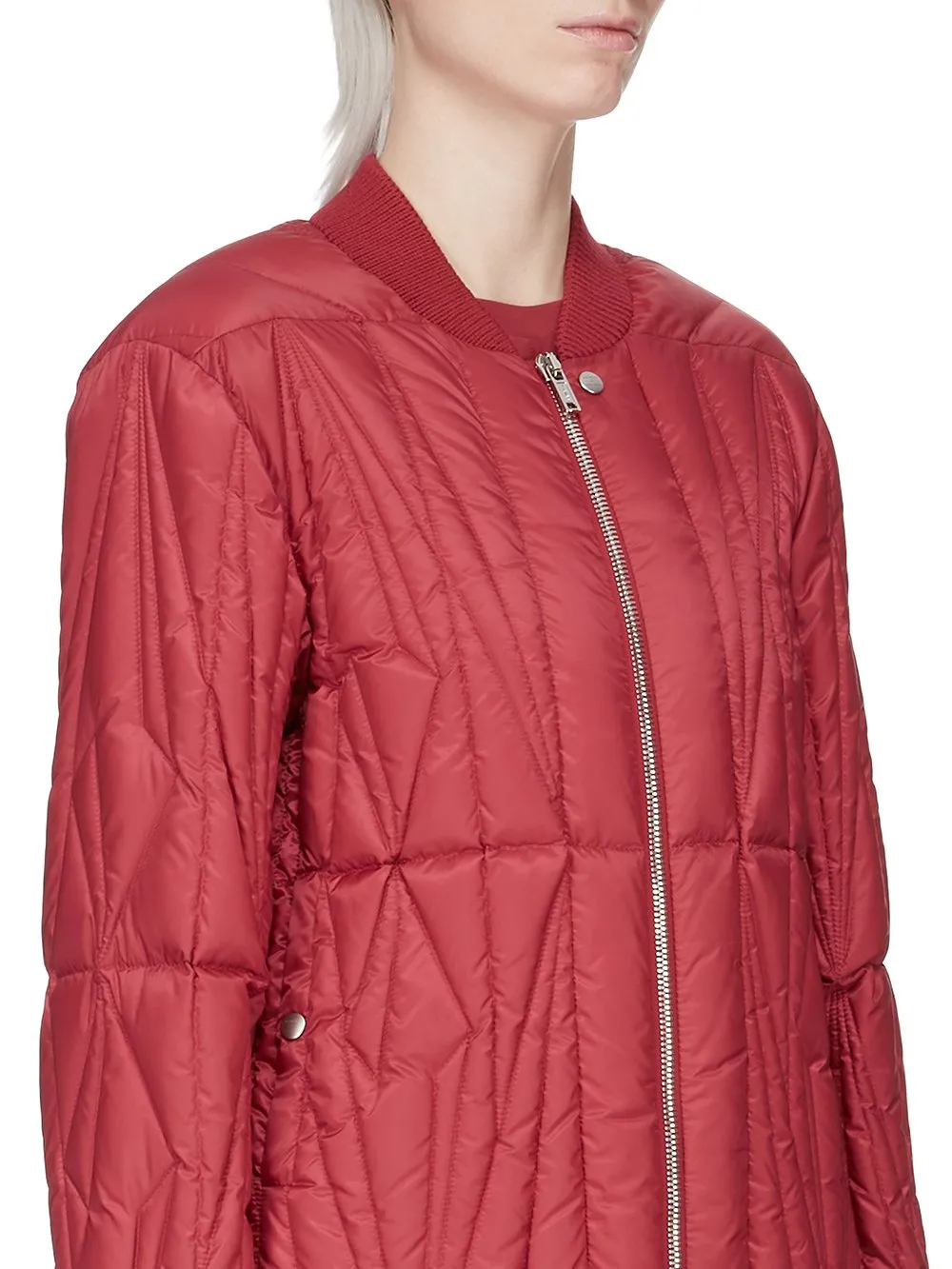 Moncler + Rick Owens Geocamo Flight Jacket In Carnelian Recycled Ultra-Lightweight Polyester