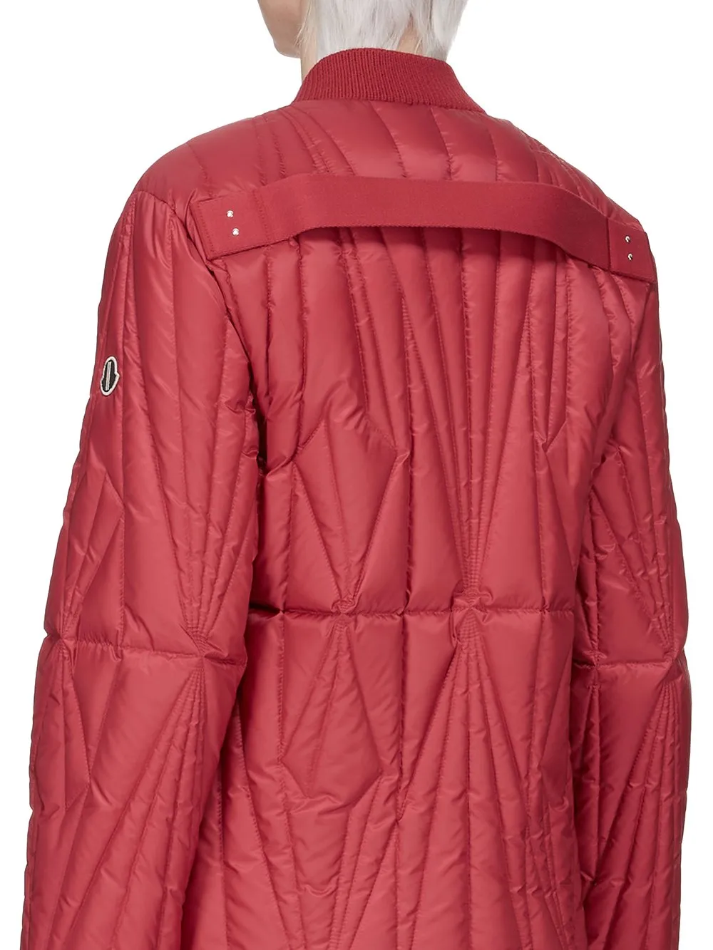 Moncler + Rick Owens Geocamo Flight Jacket In Carnelian Recycled Ultra-Lightweight Polyester