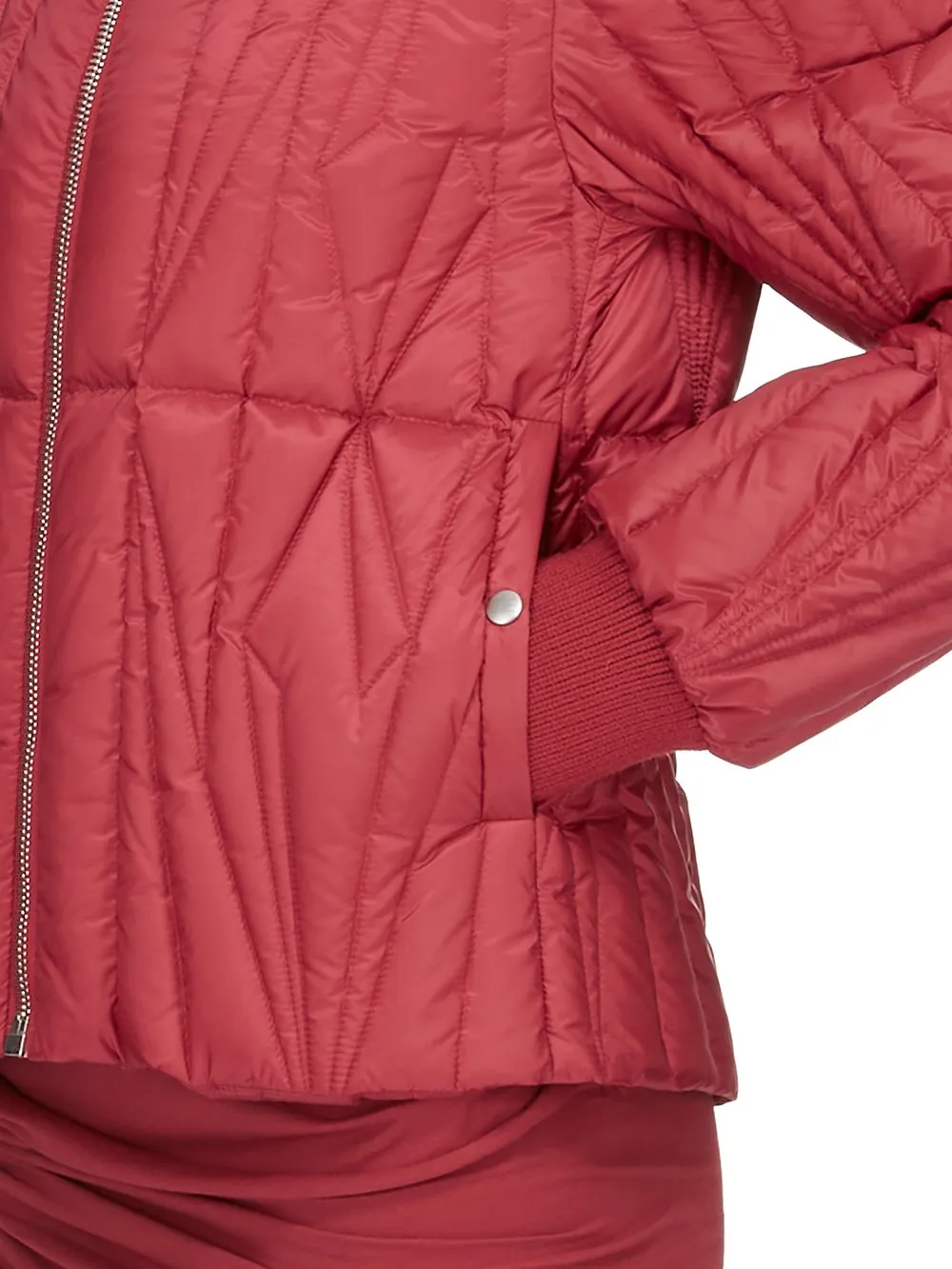 Moncler + Rick Owens Geocamo Flight Jacket In Carnelian Recycled Ultra-Lightweight Polyester