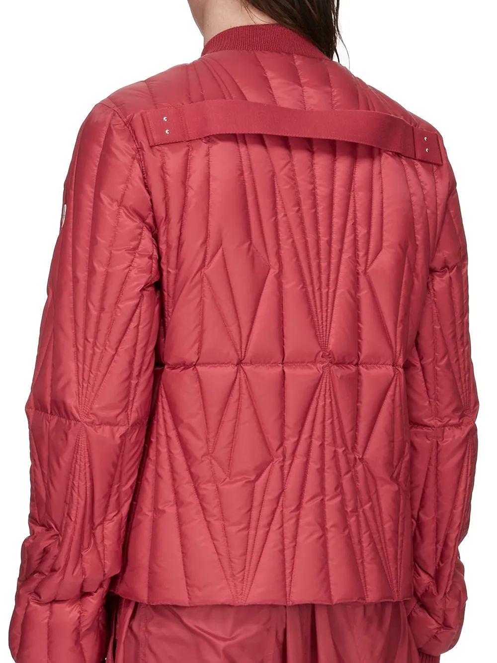 Moncler + Rick Owens Geocamo Flight Jacket In Carnelian Recycled Ultra-Lightweight Polyester