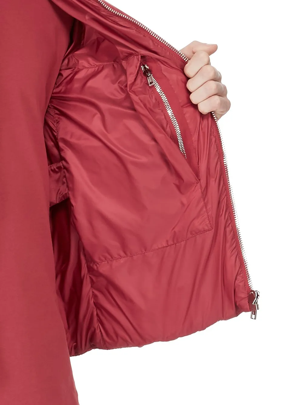 Moncler + Rick Owens Geocamo Flight Jacket In Carnelian Recycled Ultra-Lightweight Polyester