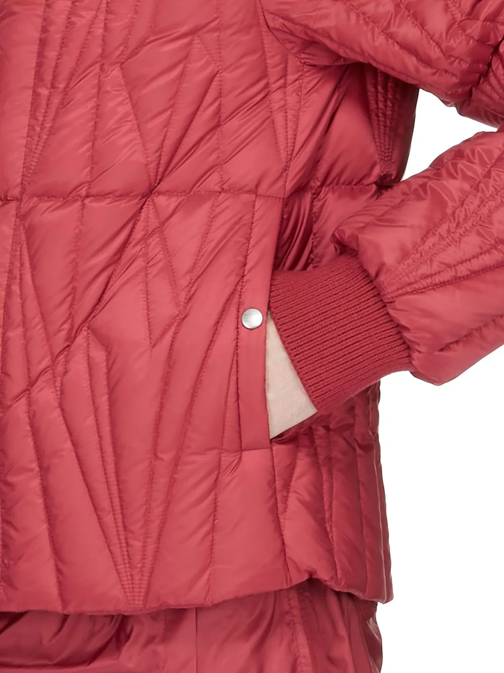 Moncler + Rick Owens Geocamo Flight Jacket In Carnelian Recycled Ultra-Lightweight Polyester
