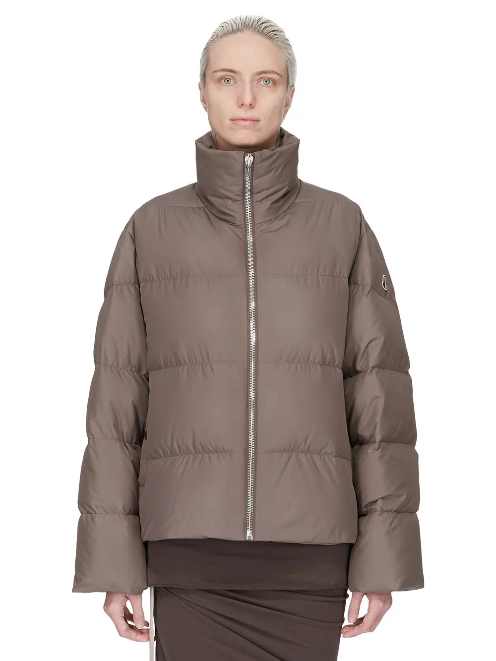 Moncler + Rick Owens Cyclopic Jacket In Dark Dust Recycled Taffeta