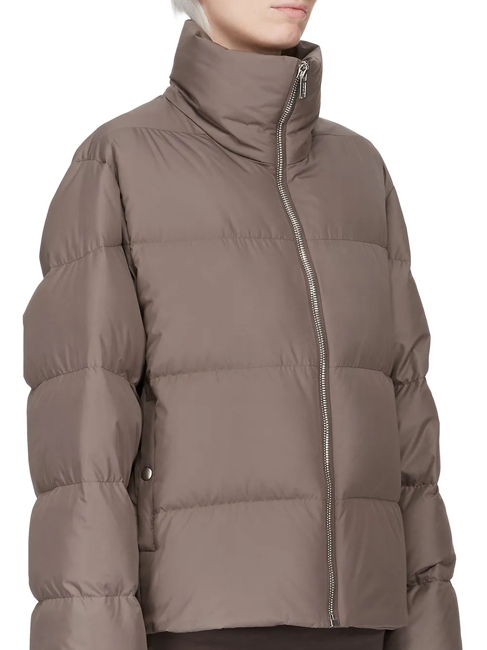Moncler + Rick Owens Cyclopic Jacket In Dark Dust Recycled Taffeta