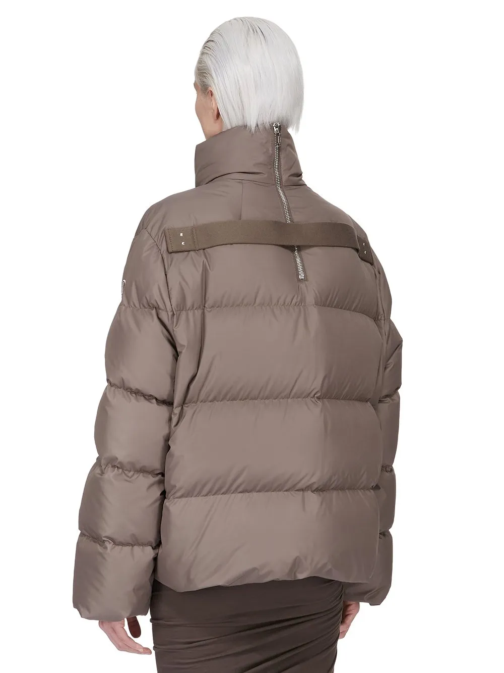 Moncler + Rick Owens Cyclopic Jacket In Dark Dust Recycled Taffeta