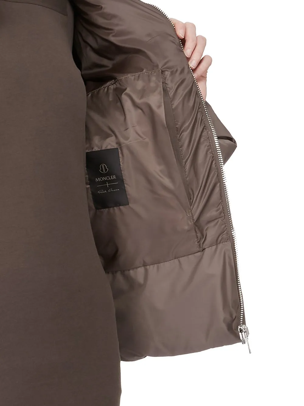 Moncler + Rick Owens Cyclopic Jacket In Dark Dust Recycled Taffeta
