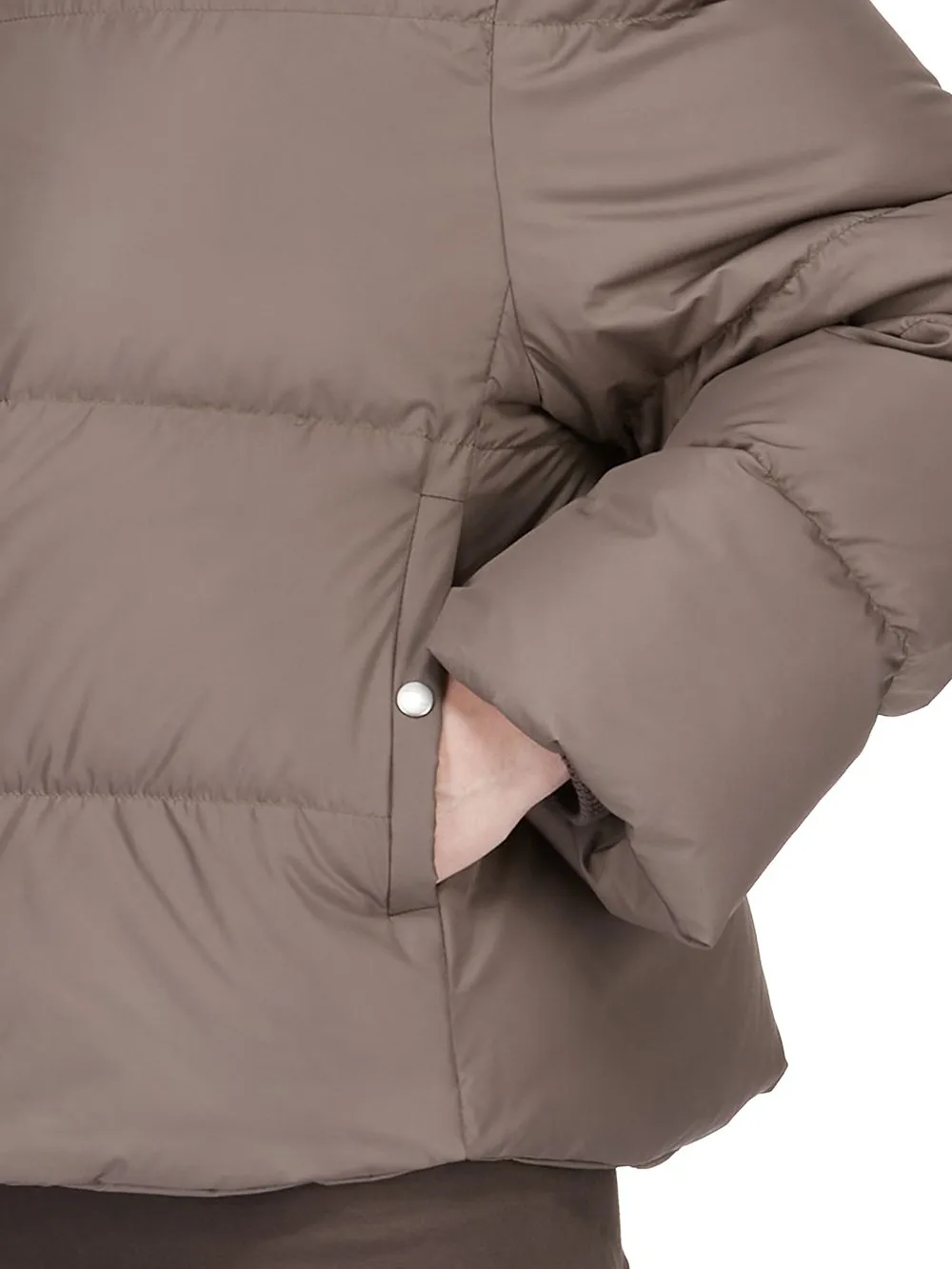 Moncler + Rick Owens Cyclopic Jacket In Dark Dust Recycled Taffeta