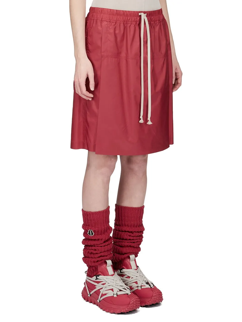 Moncler + Rick Owens Kiltshorts In Carnelian Recycled Ultra-Lightweight Polyester