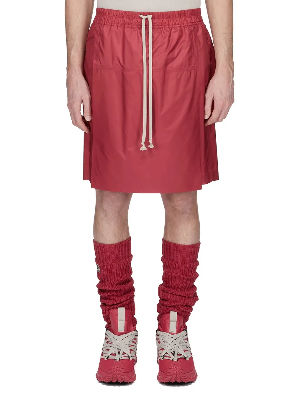 Moncler + Rick Owens Kiltshorts In Carnelian Recycled Ultra-Lightweight Polyester