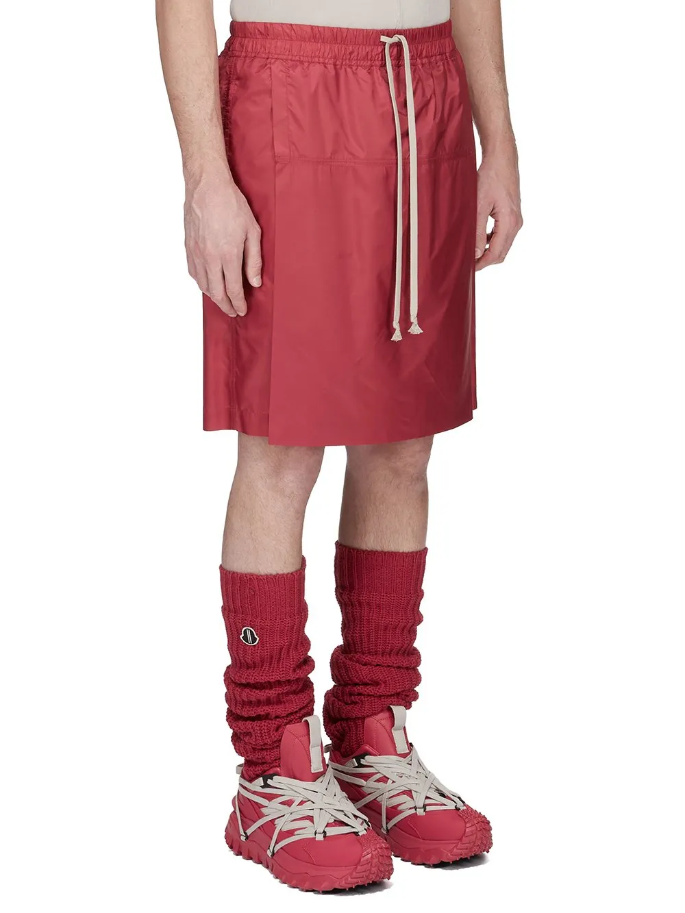 Moncler + Rick Owens Kiltshorts In Carnelian Recycled Ultra-Lightweight Polyester