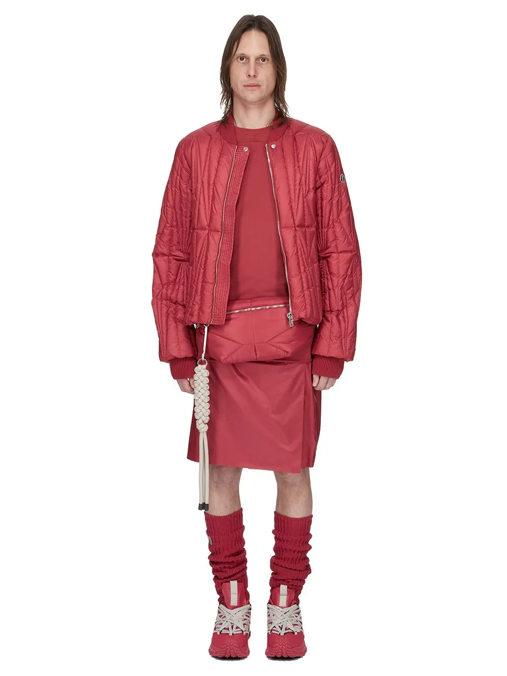 Moncler + Rick Owens Kiltshorts In Carnelian Recycled Ultra-Lightweight Polyester
