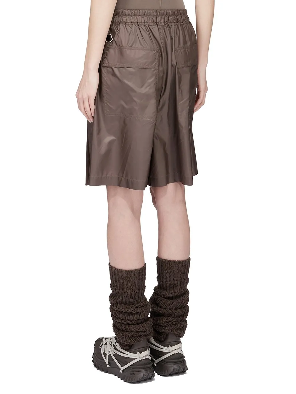 Moncler + Rick Owens Kiltshorts In Dark Dust Recycled Ultra-Lightweight Polyester
