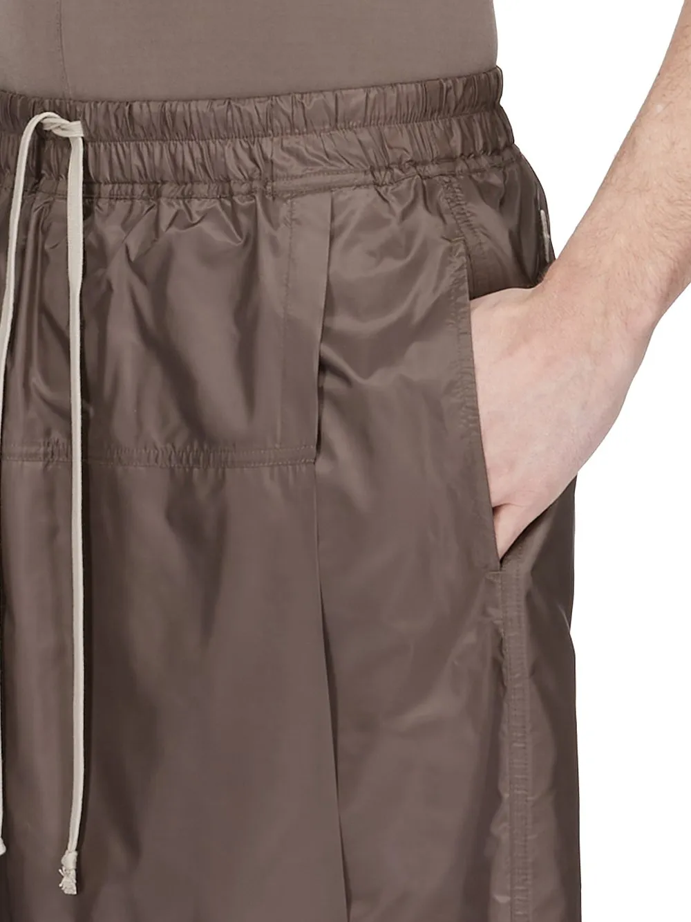 Moncler + Rick Owens Kiltshorts In Dark Dust Recycled Ultra-Lightweight Polyester