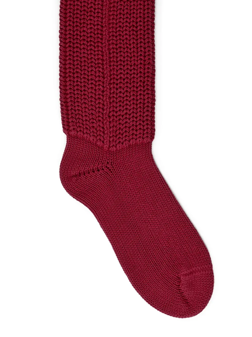 Moncler + Rick Owens Hiking Socks In Carnelian Mediumweight Ribbed Cotton