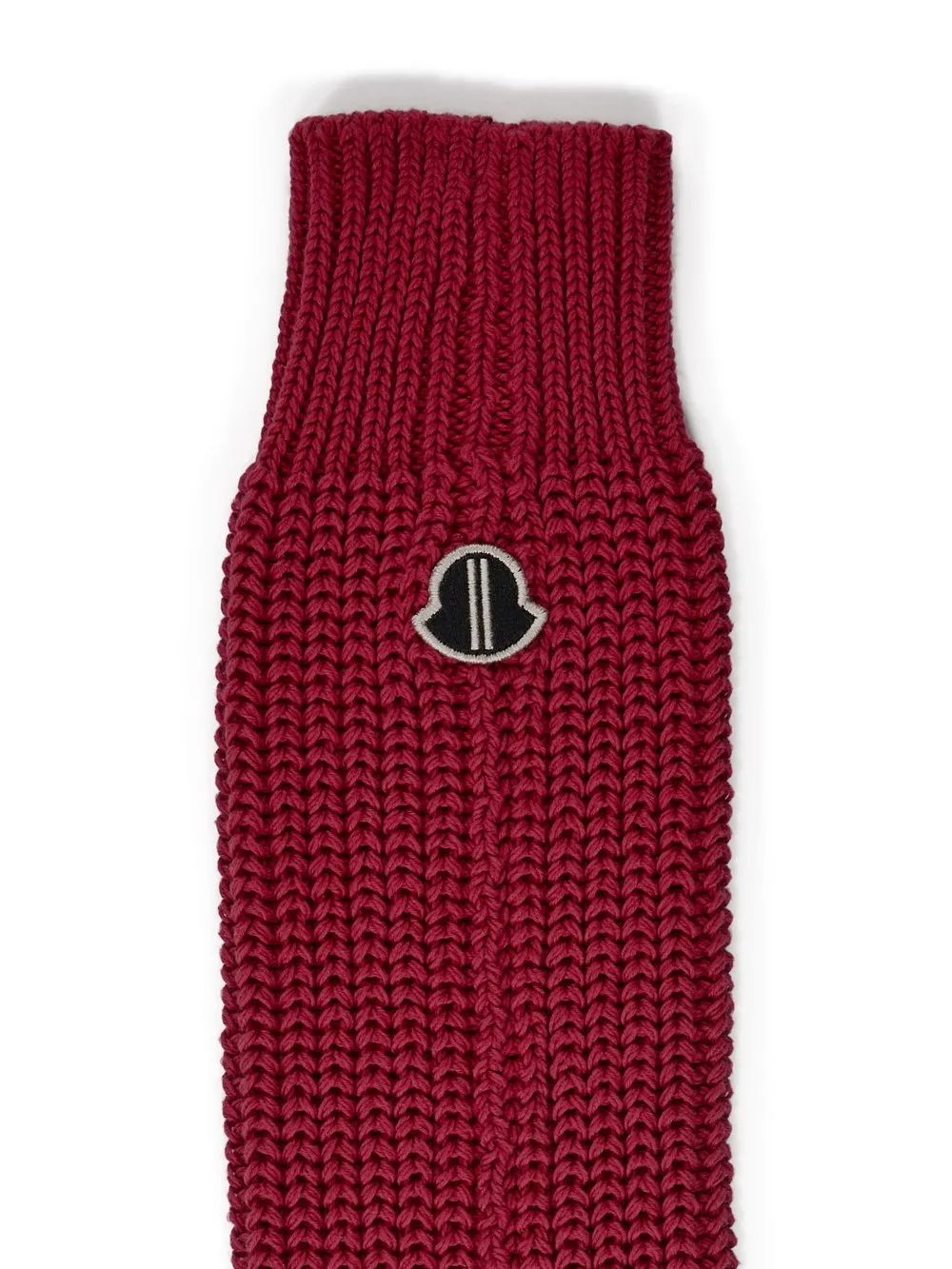 Moncler + Rick Owens Hiking Socks In Carnelian Mediumweight Ribbed Cotton