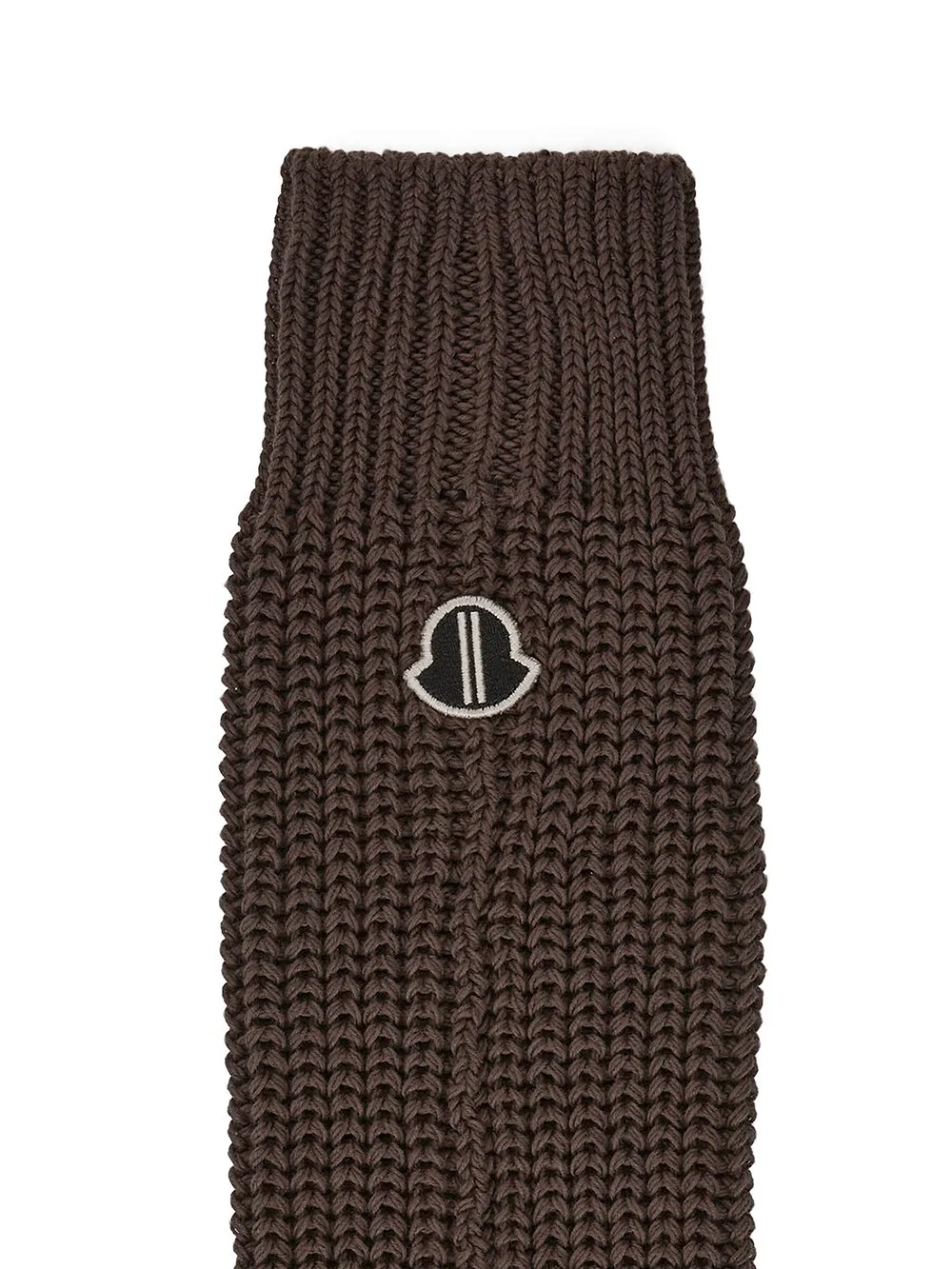 Moncler + Rick Owens Hiking Socks In Dark Dust Mediumweight Ribbed Cotton