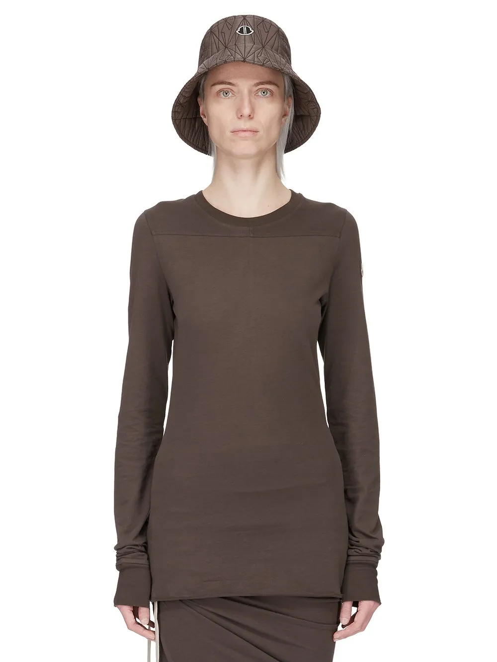 Moncler + Rick Owens Bucket Hat In Dark Dust Recycled Ultra-Lightweight Polyester