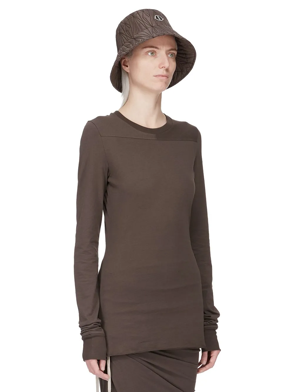 Moncler + Rick Owens Bucket Hat In Dark Dust Recycled Ultra-Lightweight Polyester