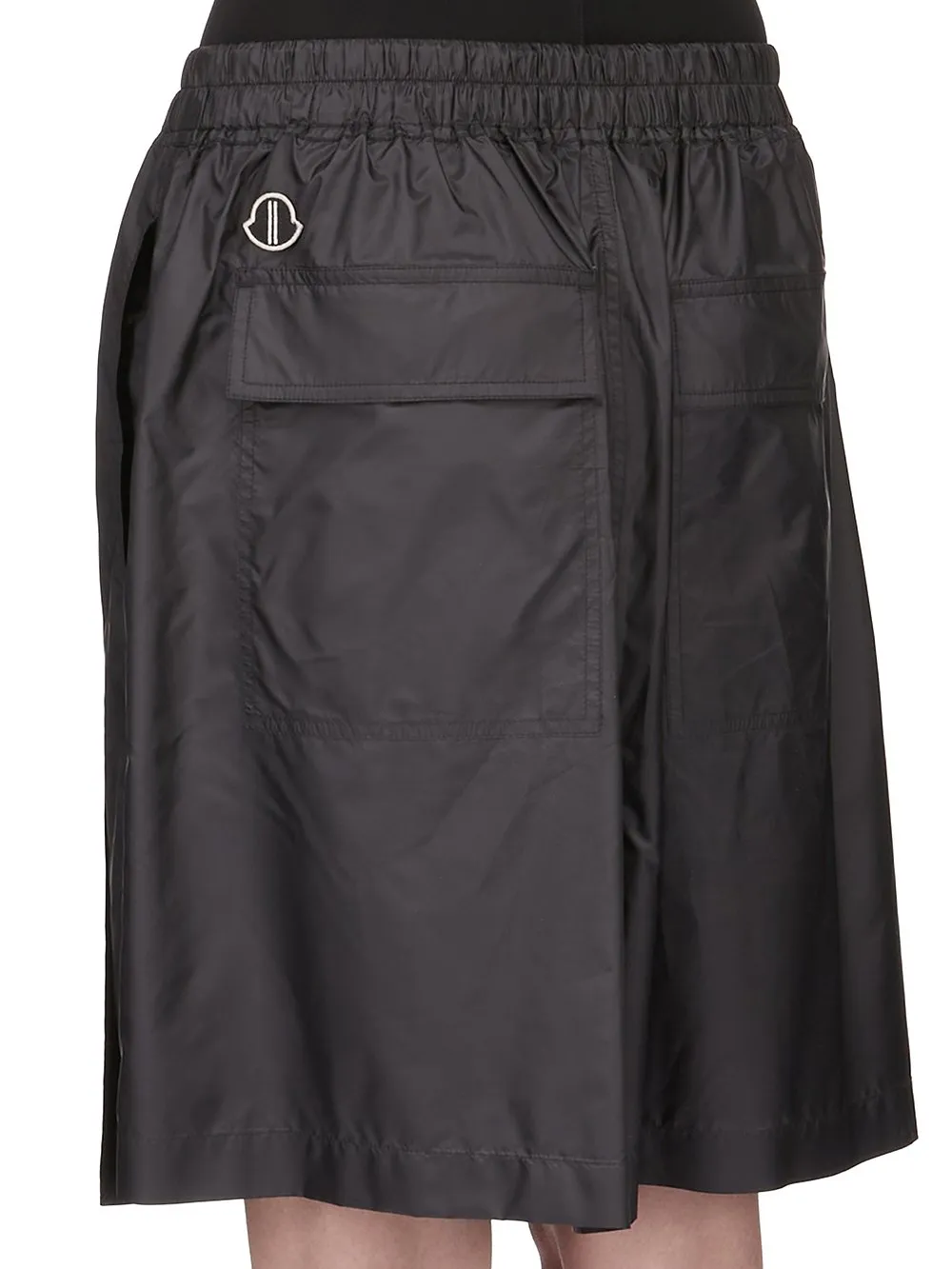 Moncler + Rick Owens Kiltshorts In Black Recycled Ultra-Lightweight Polyester