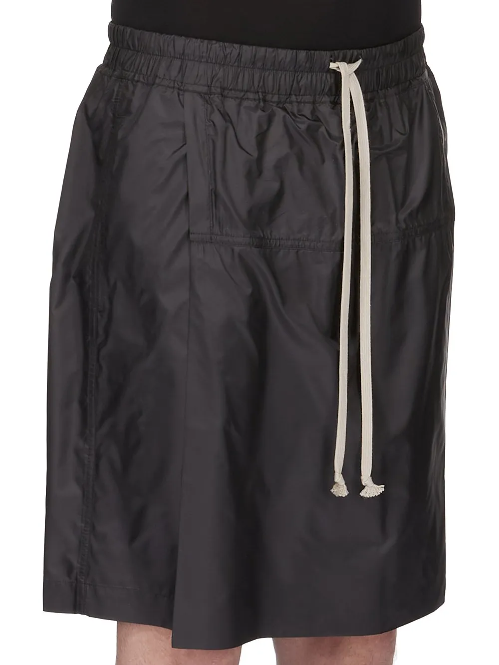 Moncler + Rick Owens Kiltshorts In Black Recycled Ultra-Lightweight Polyester