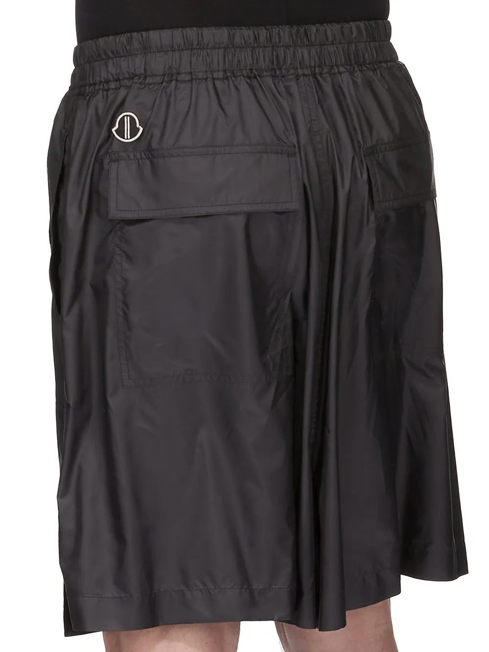Moncler + Rick Owens Kiltshorts In Black Recycled Ultra-Lightweight Polyester