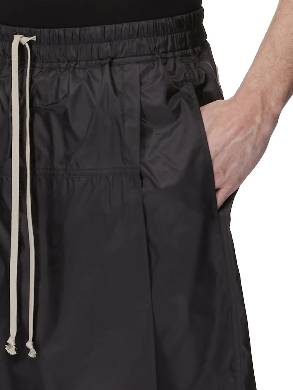 Moncler + Rick Owens Kiltshorts In Black Recycled Ultra-Lightweight Polyester