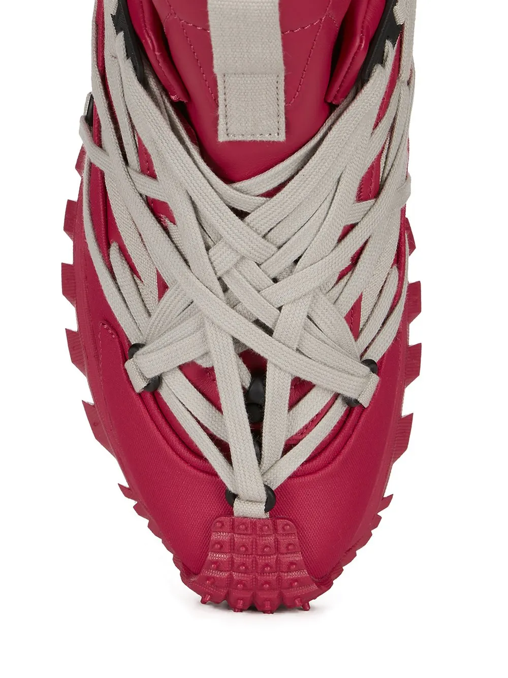 Moncler + Rick Owens Trailgrip Megalace® In Carnelian Mediumweight Full Grain Calf Leather
