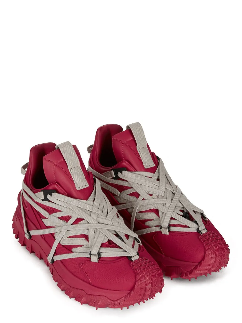 Moncler + Rick Owens Trailgrip Megalace® In Carnelian Mediumweight Full Grain Calf Leather