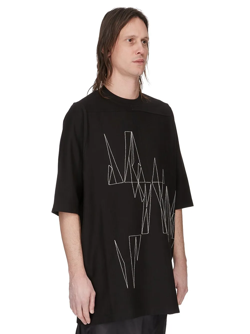 Moncler + Rick Owens Jumbo Ss T In Black Heavy Cotton Jersey