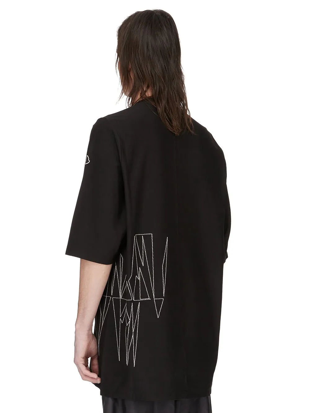 Moncler + Rick Owens Jumbo Ss T In Black Heavy Cotton Jersey