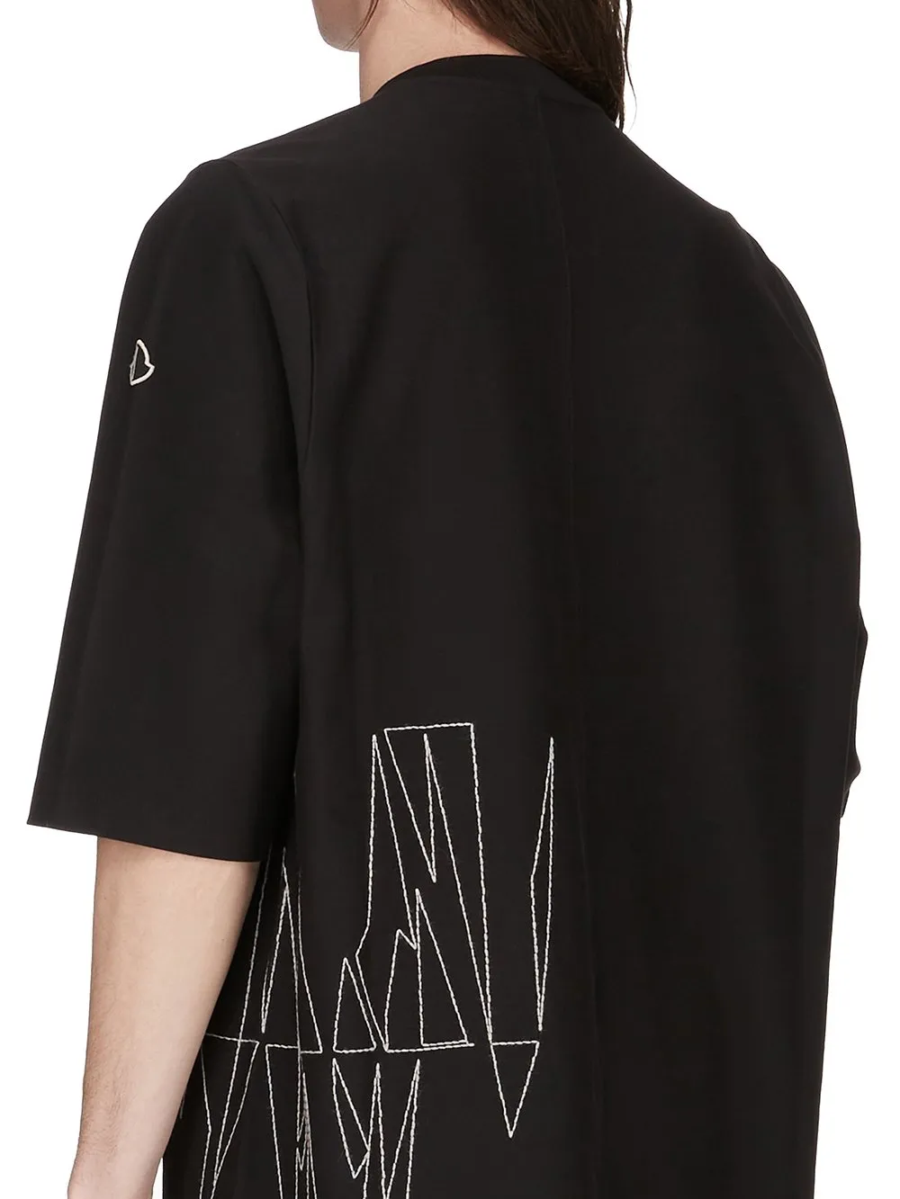 Moncler + Rick Owens Jumbo Ss T In Black Heavy Cotton Jersey