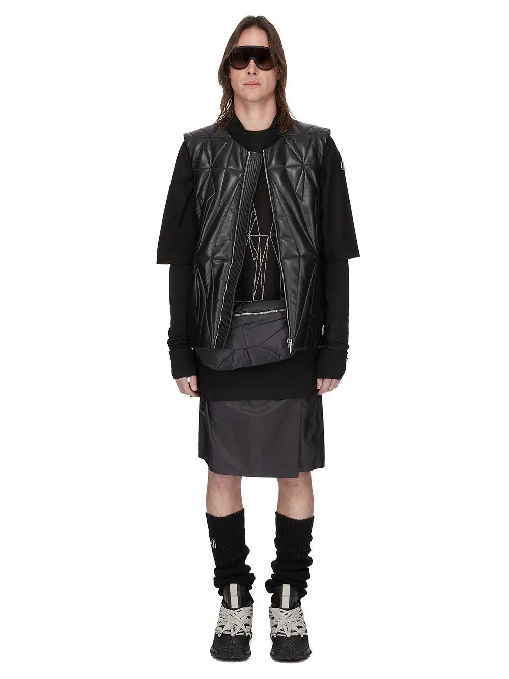 Moncler + Rick Owens Jumbo Ss T In Black Heavy Cotton Jersey