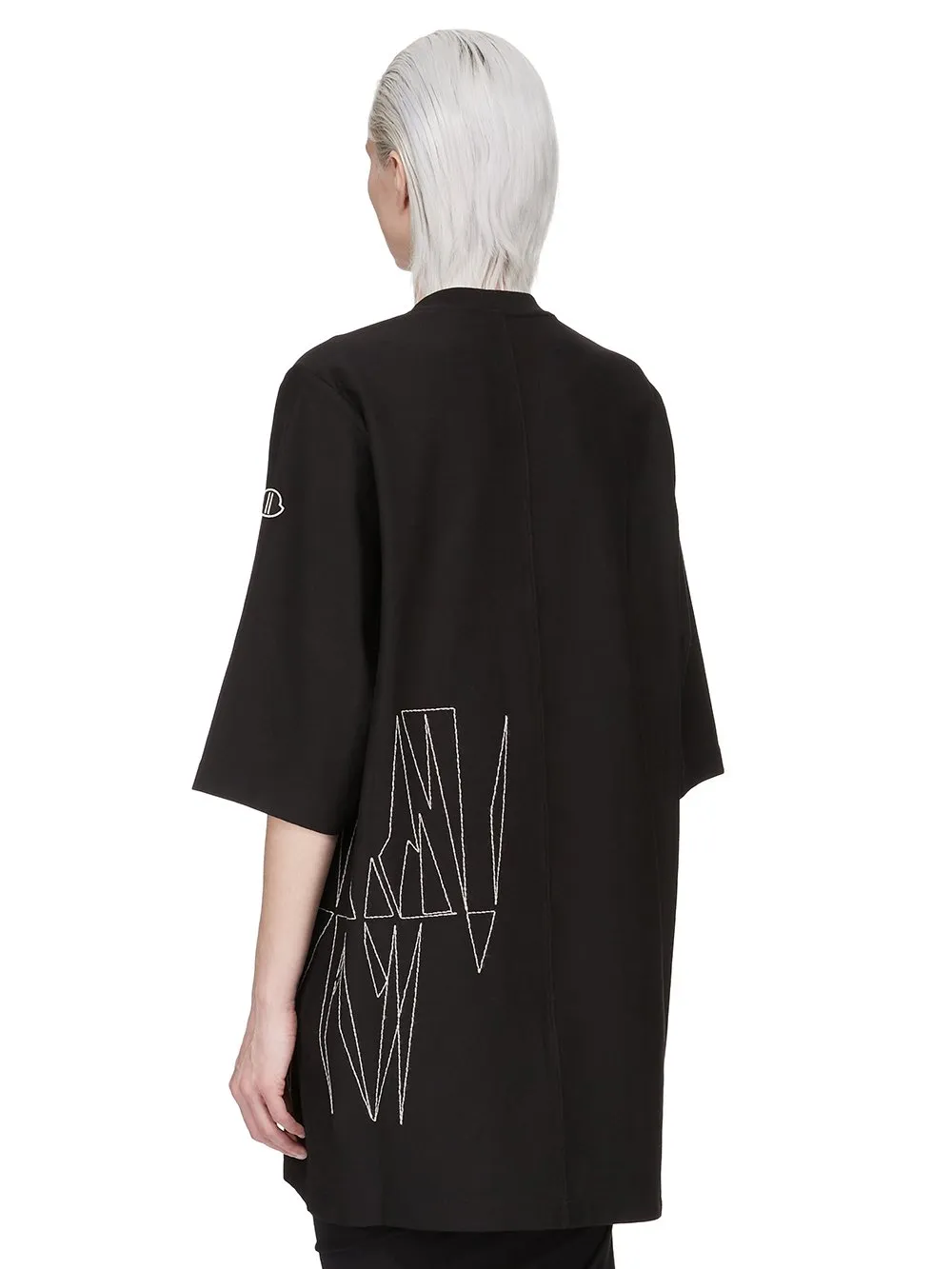 Moncler + Rick Owens Jumbo Ss T In Black Heavy Cotton Jersey