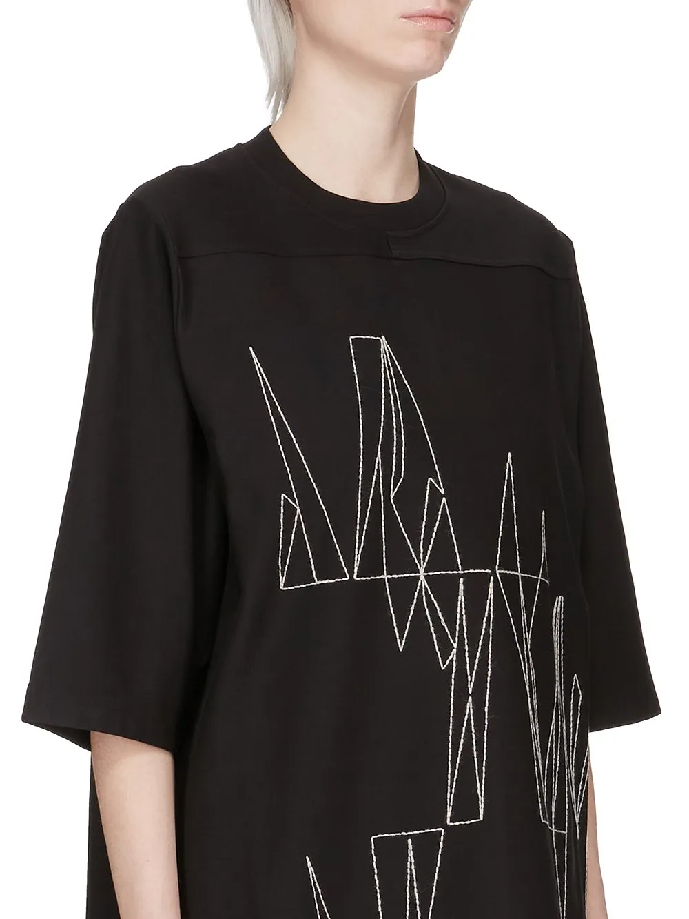 Moncler + Rick Owens Jumbo Ss T In Black Heavy Cotton Jersey