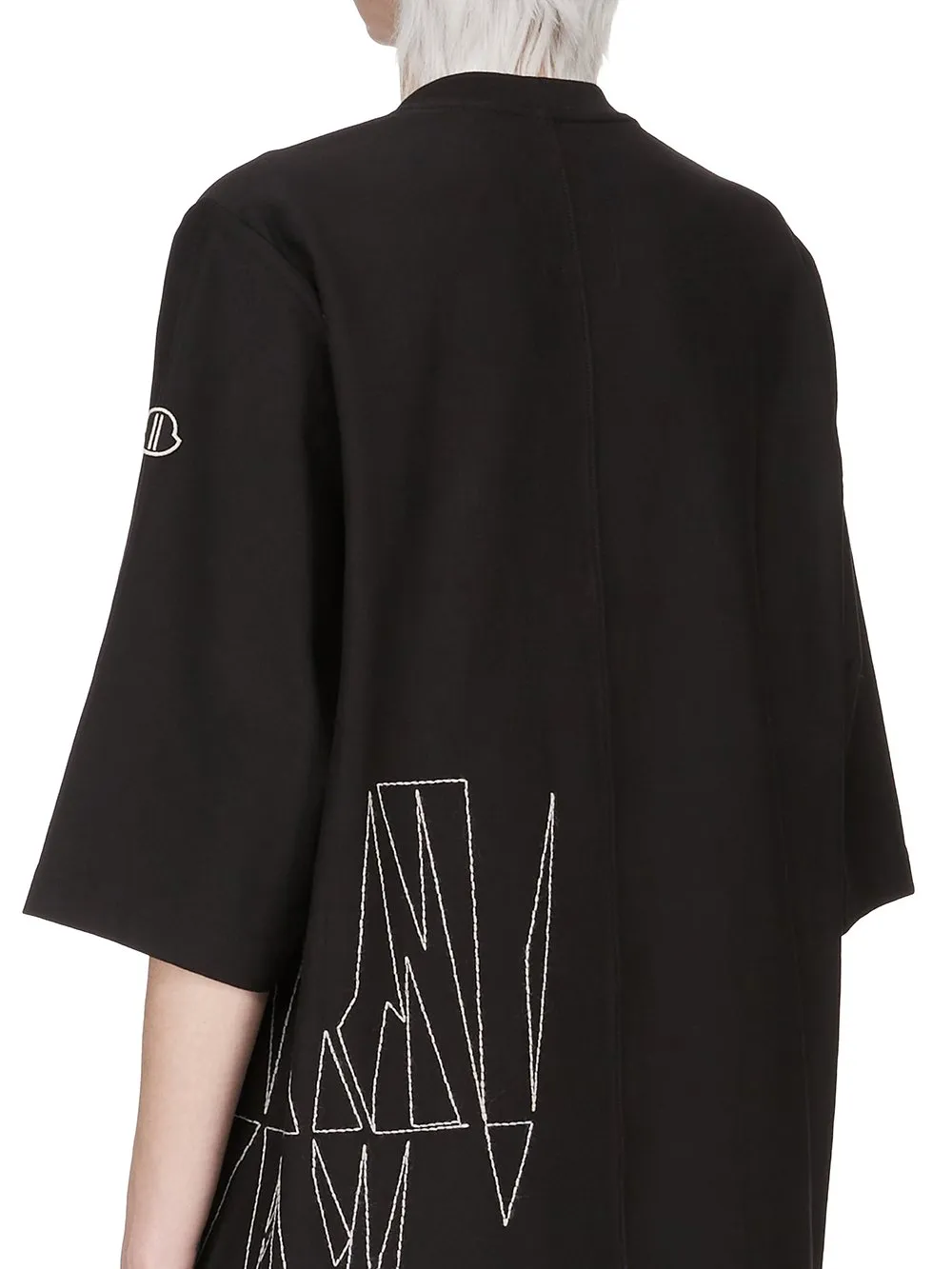 Moncler + Rick Owens Jumbo Ss T In Black Heavy Cotton Jersey