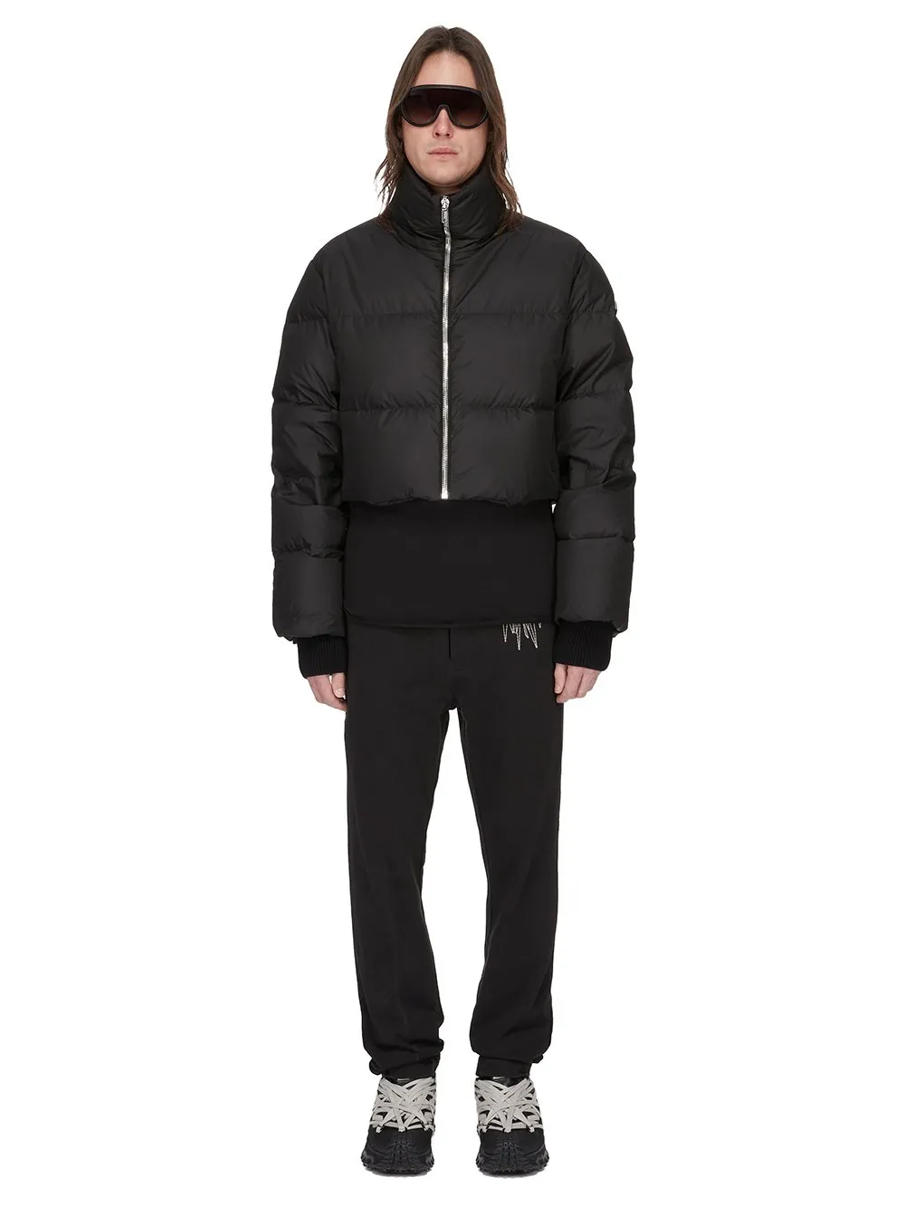 Moncler + Rick Owens Jogger In Black Heavy Cotton Jersey