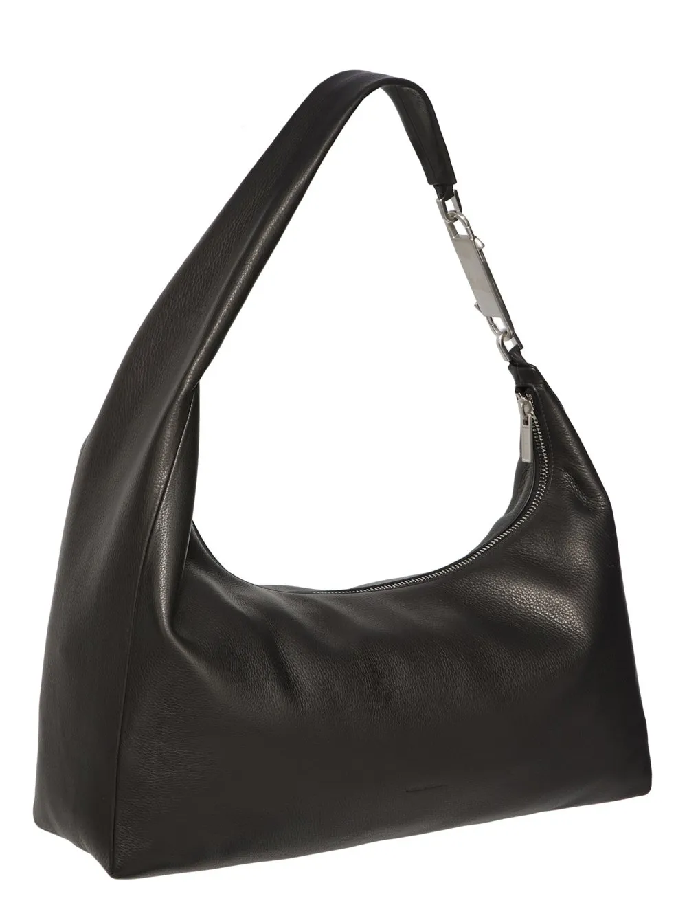 Rick Owens Temple Cropped Gemini Bag In Black Grainy Cow Leather