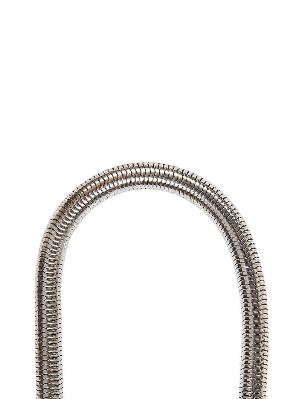 Rick Owens Concordians Snake Keychain In Palladium Tone Brass