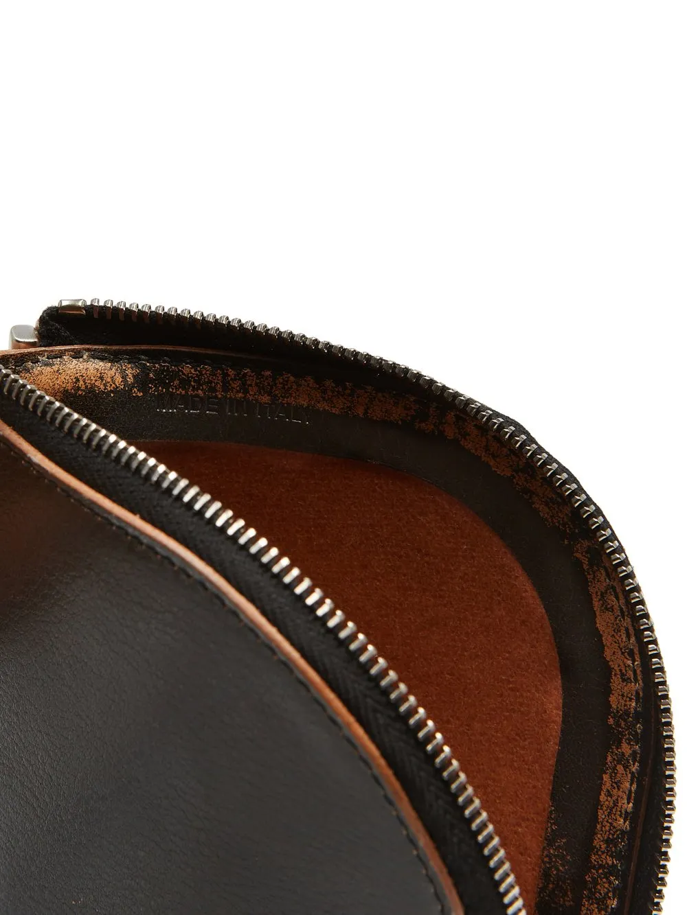 Rick Owens Concordians Neckwallet In Black Groppone Cow Leather